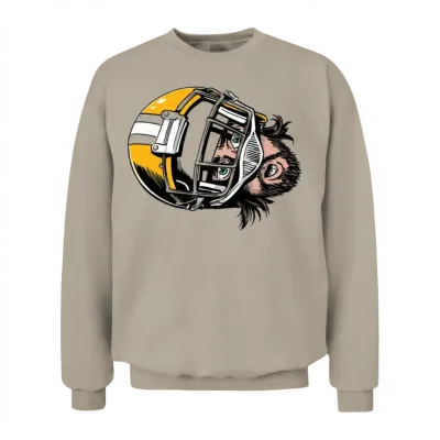 Aaron Charles Rodgers Face Green Bay Unisex Sweatshirt - Sand
