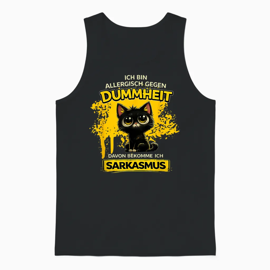 Ich Bin Allergisch Gegen Dummheit Davon Bekomme Unisex Tank Top in Black