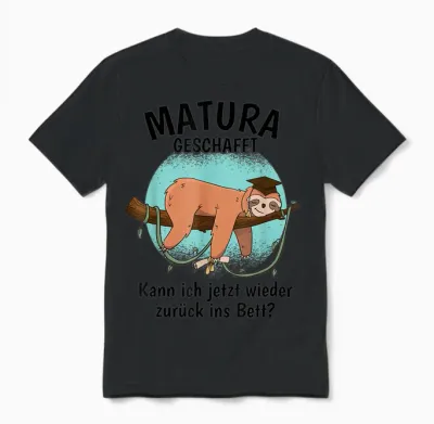Matura Geschafft 2026 Maturaabschluss Unisex T-Shirt - Black