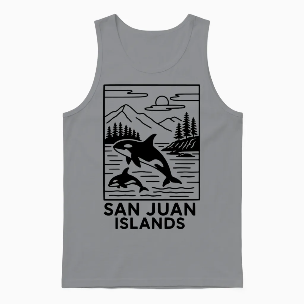 San Juan Islands Unisex Tank Top in Sport Grey