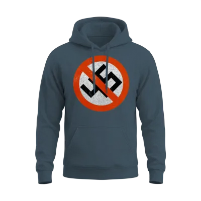 No 45, No Trump Anti Trump Print - Distressed Unisex Hoodie - Dark Heather