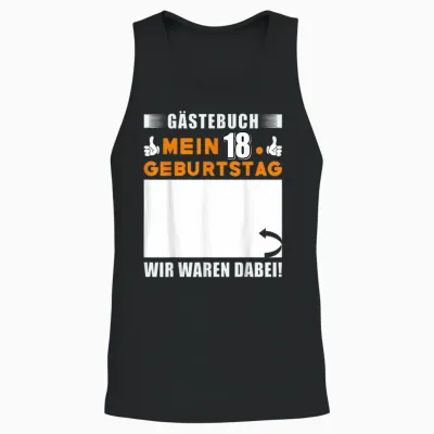 Gästebuch 18. Geburtstag — Erinnerungen Unisex Tank Top - Black