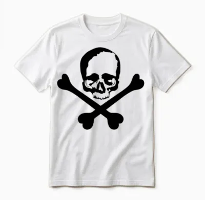 Skull and Crossed Bones Unisex T-Shirt - White
