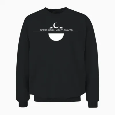 After Dark, Light Awaits Unisex Sweatshirt - Black