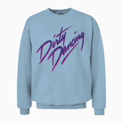 Original Dirty Dancing Logo T-Shirt, White, S Unisex Sweatshirt - Light Blue