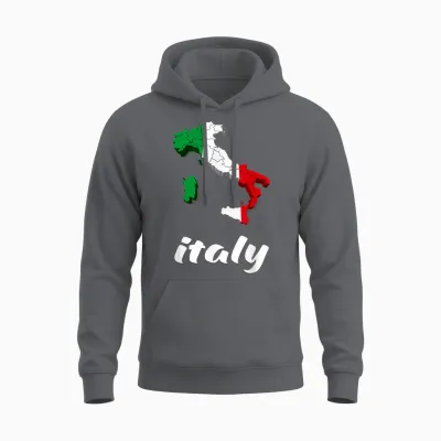 Italien Flagge Italien Liebhaber Italien Shirt Für Mädchen Italien Herren Unisex Hoodie - Charcoal