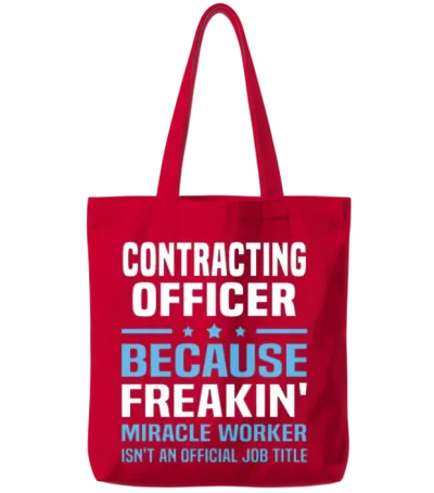 Contracting Officer Tote Bags - Red