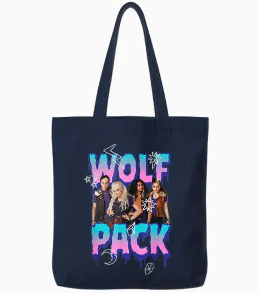 Disney Zombies Wolf Pack Group Tote Bags in Navy