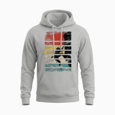 Climbing Retro Unisex Hoodie - Ash
