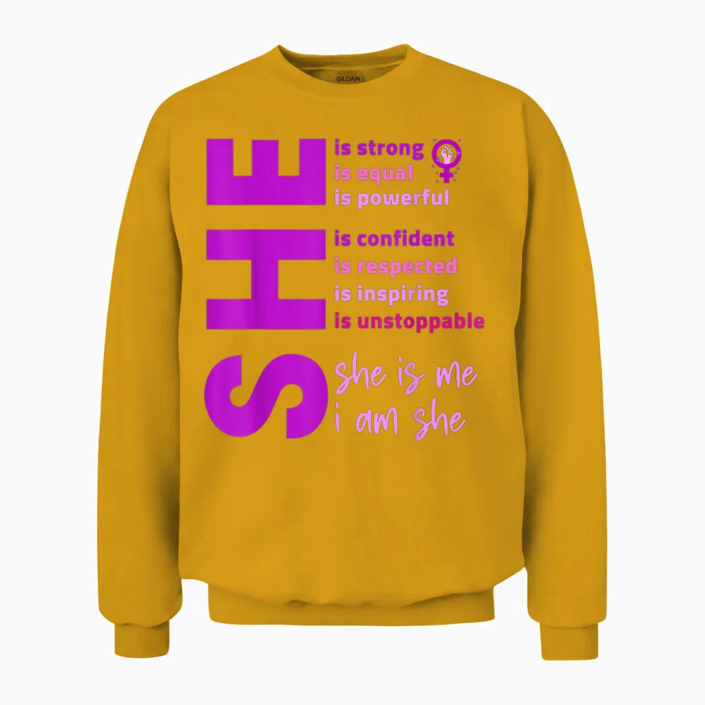 International Women's Day for Women International Womens Day Unisex Sweatshirt in Gold