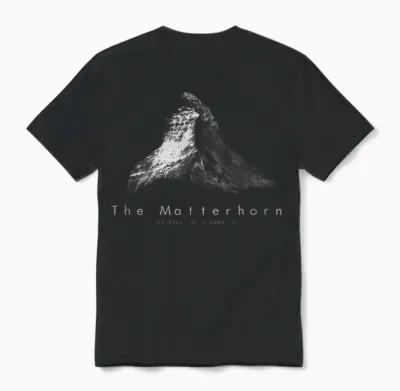 Minimalistisches Matterhorn-T-Shirt Unisex T-Shirt - Black