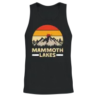 Mammoth Lakes California Golden State Mammoth Unisex Tank Top - Black – 2