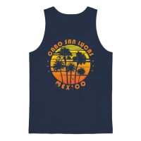Retro Cabo San Lucas Mexico Souvenir Vintage Palm Unisex Tank Top - Navy – 1