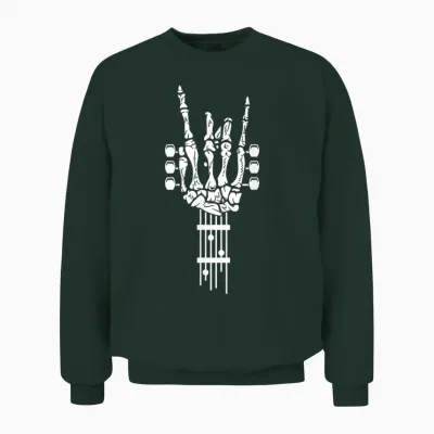 Rock and Roll Punk Rock Band Concert Guitar Accessories Gift Unisex Sweatshirt - Forest