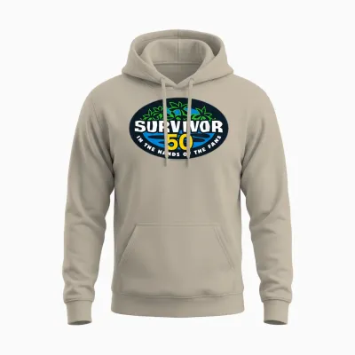 Survivor Season 50 Logo Officially Licensed Unisex Hoodie - Sand