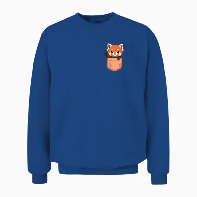 Cute Red Panda in a Pocket Kawaii Animal Lover Unisex Sweatshirt - Royal