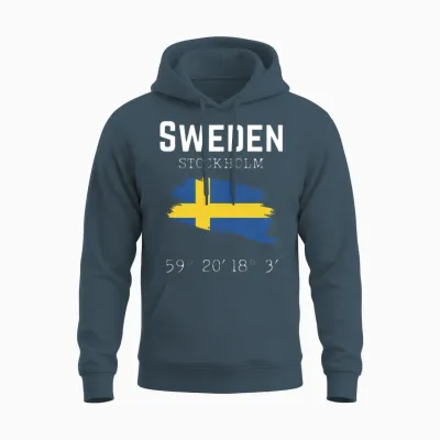 Sweden Stockholm Europe Vacation Travel Roadtrip Unisex Hoodie - Dark Heather