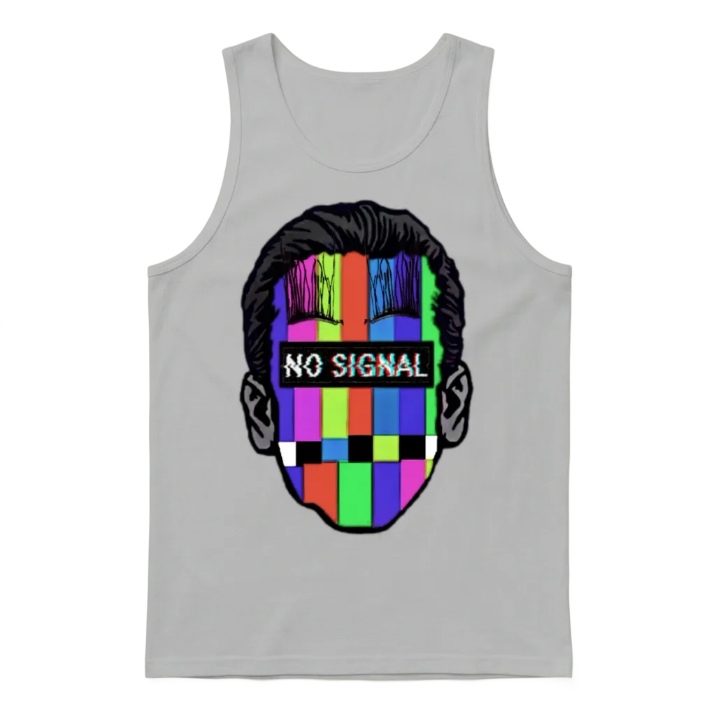 No Signal Tv Retro Design Unisex Tank Top - Ash
