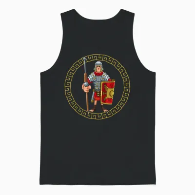 Roman Costume Roman Helmet Soldier Sword Children's Boys T-Shirt, Black Unisex Tank Top - Black