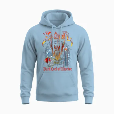 Lord of the Rings: Fellowship of the Ring Heavy Metal Sauron Unisex Hoodie - Light Blue