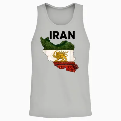 Freie Iran Löwe Und Sonne Flagge - Persisches Erbe Symbol Design Unisex Tank Top - Ash