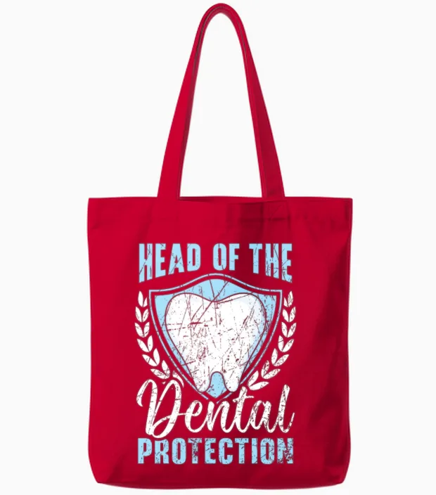 Orthodontic Assistant Job Dental Teeth Dentist Tote Bags in Red