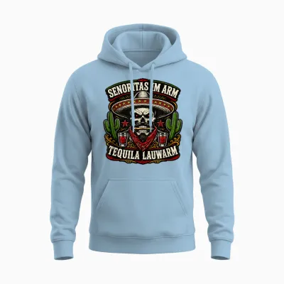 Senoritas Im Arm Tequila Lauwarm - Böhser Onkel - La Familia Unisex Hoodie - Light Blue