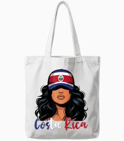 Costa Rica Fille Costa Rica Drapeau Fière Costarricense Femme Tote Bags - White