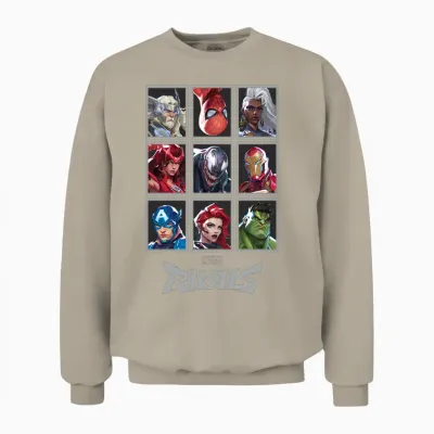 Marvel Rivals Character Grid Unisex Sweatshirt - Sand