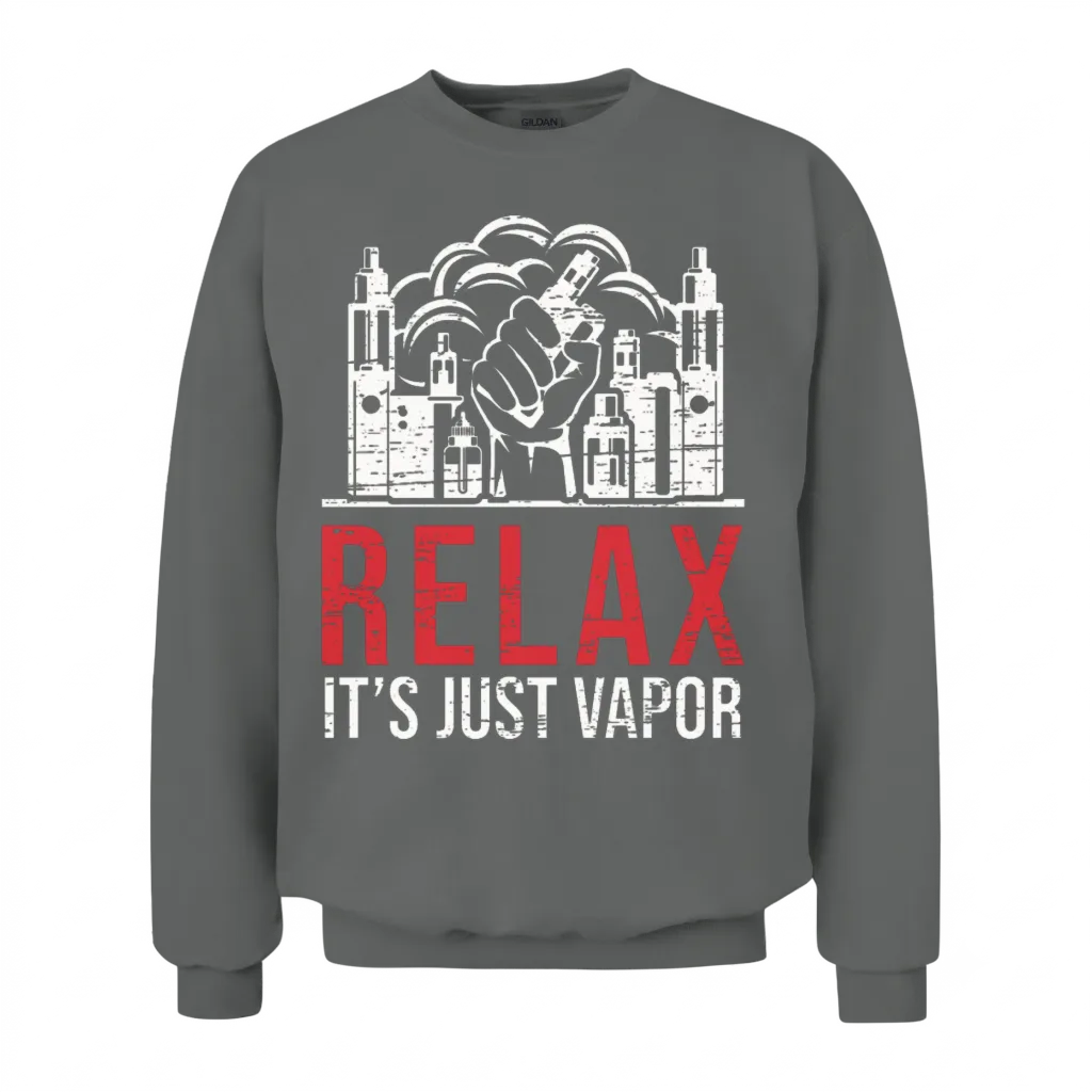 It's Just Vapor Vape Smoker E Cigarette Vaping Unisex Sweatshirt - Graphite Heather