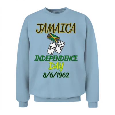 Jamaica Independence 1962 August 6 Dice Unisex Sweatshirt - Light Blue