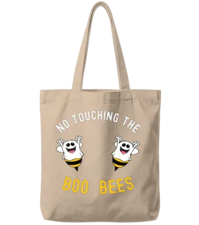 No Touching the Boo Bees Tote Bags - Natural