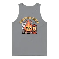 Cute Pastel Campfire Marshmallow Lantern Kawaii Unisex Tank Top - Sport Grey – 1