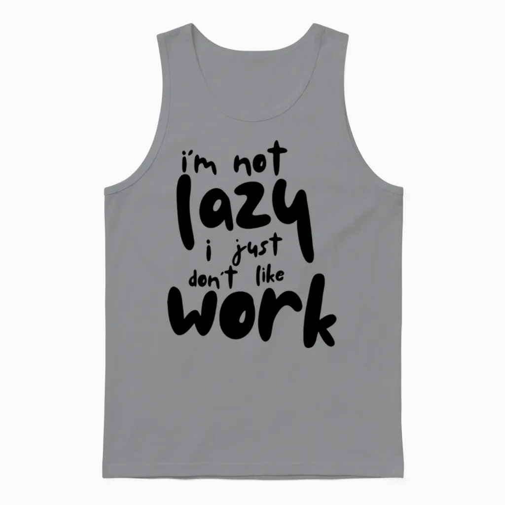 Funny Unisex Tank Top in Sport Grey