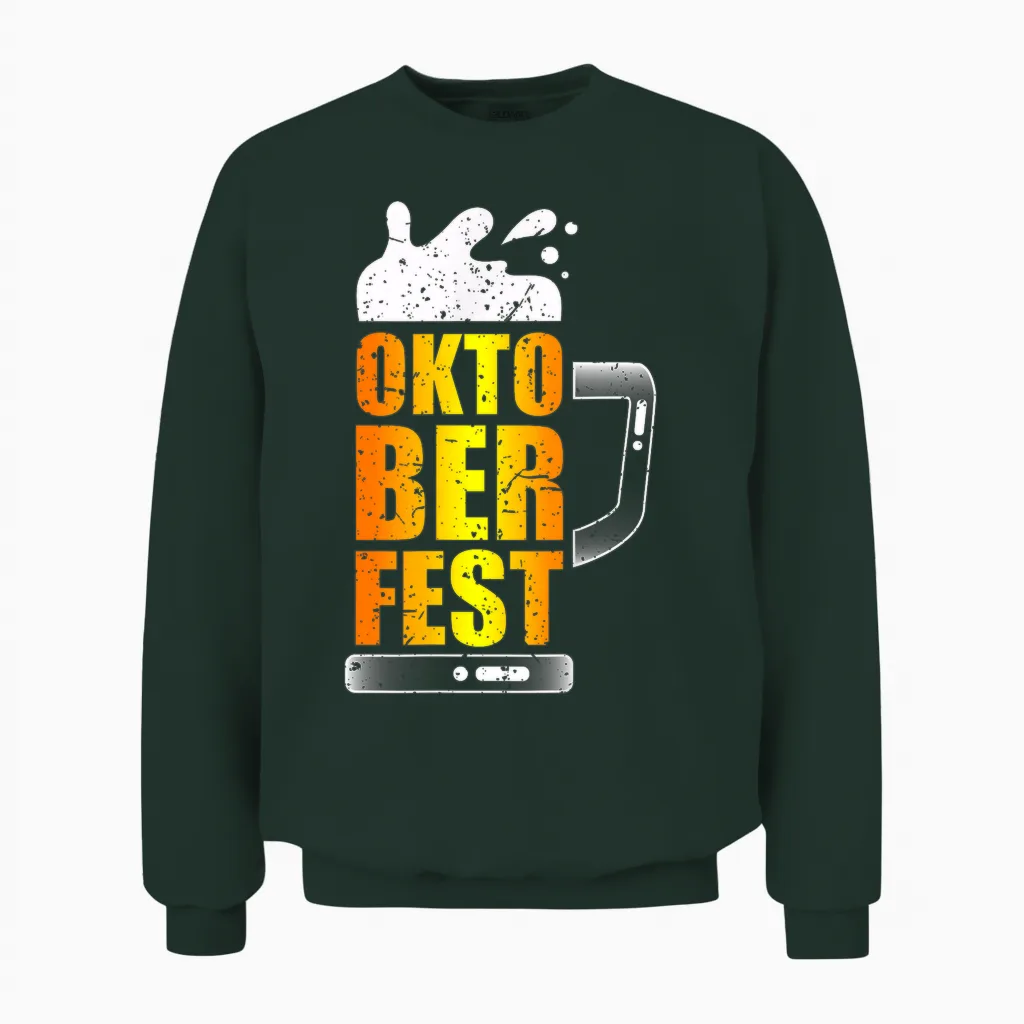 Oktoberfest 2024 Funny Beer Mug Oktoberfest Costume T-Shirt, Black, S Unisex Sweatshirt in Forest
