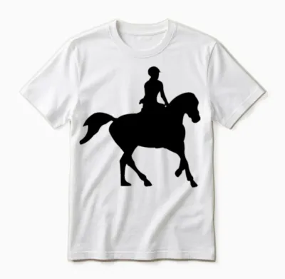 Horse Silhouette Unisex T-Shirt - White