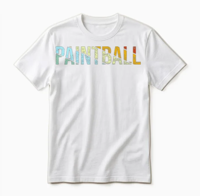 Paintball Retro Unisex T-Shirt in White