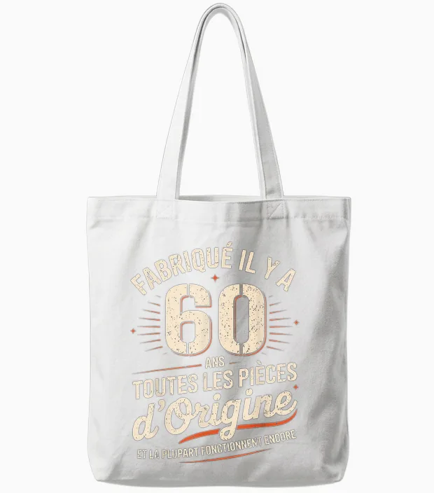 Humour 60 Years Birthday Gift Original 60 Years Man Tote Bags in White