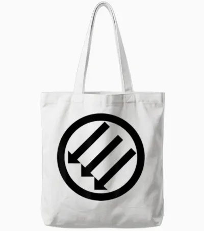 Iron Front - Les Trois Flèches - Stand Against Fascism Tote Bags - White