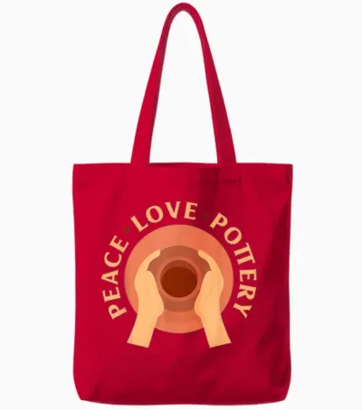 Töpfern Töpferei Töpfer Töpferin Lustiges Töpfern Tote Bags - Red