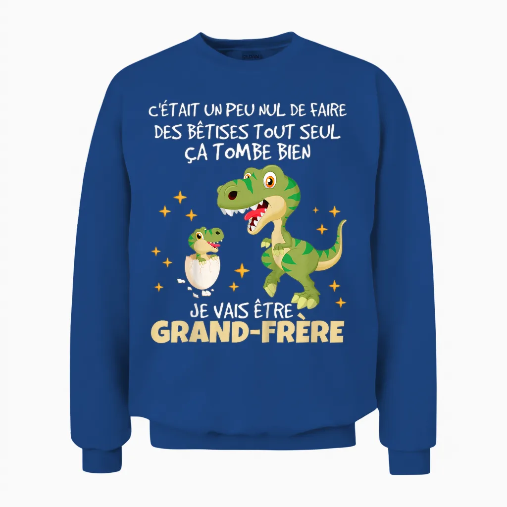 Child Future Big Brother 2026 Announcement Pregnancy Grandbrother 2026 Unisex Sweatshirt in Royal