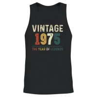 49 Years Old Vintage 1974 49th Birthday Gifts Unisex Tank Top - Black – 2