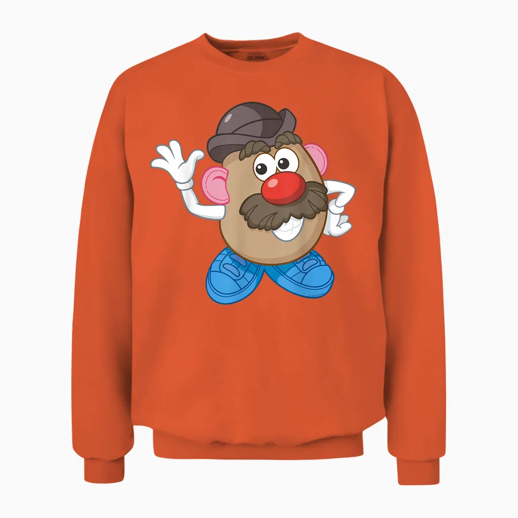Mr. Potato Head Simple Portrait Unisex Sweatshirt in Orange