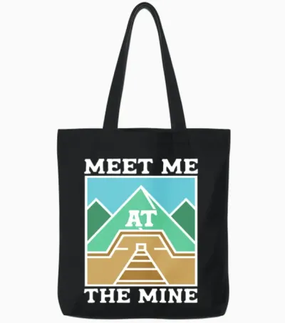 Coal Mining Coal Miner Tote Bags - Black
