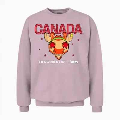 Enfant Fifa World Cup26 Canada Mascotte Stars Unisex Sweatshirt - Light Pink