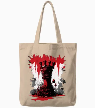 King Chess Tote Bags - Natural