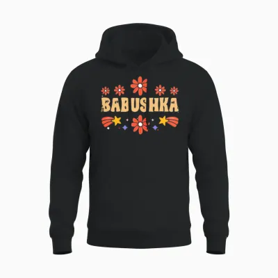 Retro Vintage Babushka for the Rusian People Unisex Hoodie - Black