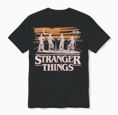 Netflix Stranger Things Night Silhouettes - Sale - Unisex T-Shirt - Black