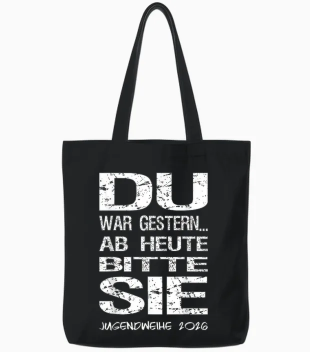Jugendweihe 2026 Gästebuch Tote Bags in Black