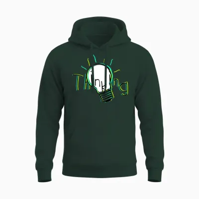 Thinking Unisex Hoodie - Forest